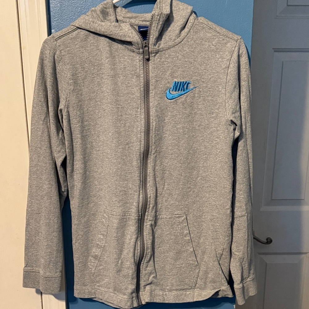 Nike Kids Gray Zip-Up Hoodie